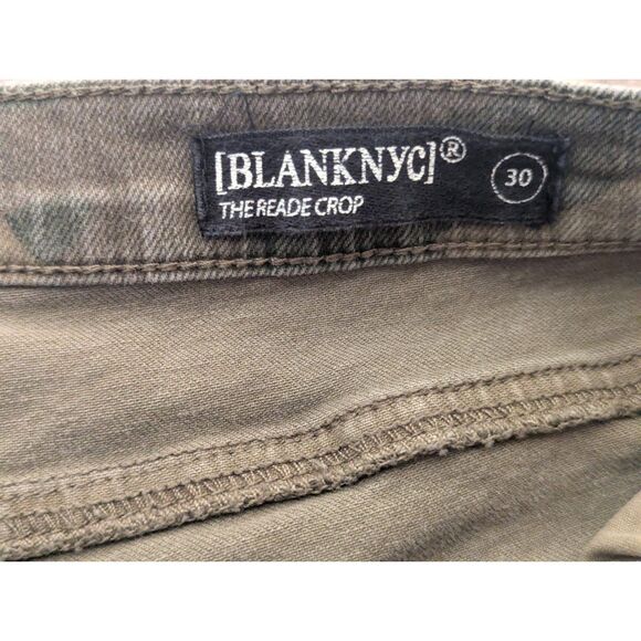 BLANKNYC 30 The Reade Crop Camo Jeans Pants Army Print - Picture 3 of 4